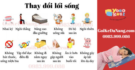 Hình ảnh nhóm sản phẩm Thay đổi lối sống giúp giảm các triệu chứng trào ngược dạ dày