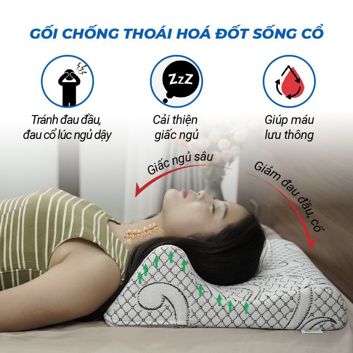 Gối massage cổ vai gáy toàn thân đa năng cao cấp hình chữ U gối mát