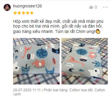 feedback gối trào ngược cho bé tại shopee