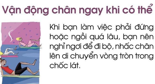 Vận động chân ngay khi có thể